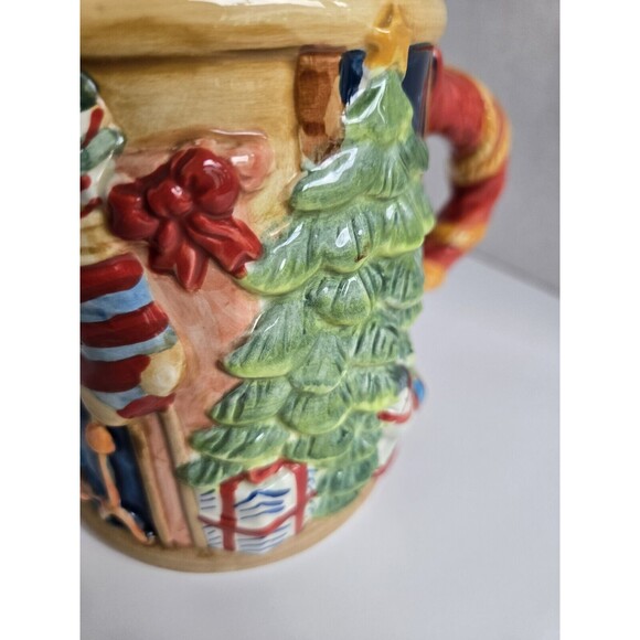 Susan Winget Mug Christmas Certified International 3D Ceramic Tree Fireplace Cup - Picture 8 of 16